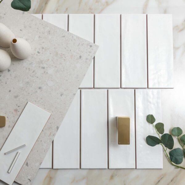 Rustic Gloss White Metro Tiles - Image 10