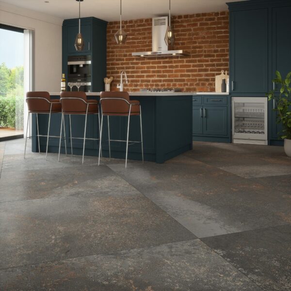 Yuri? Graphite Grey 90% Recycled Stone Effect XL Tiles - Image 3