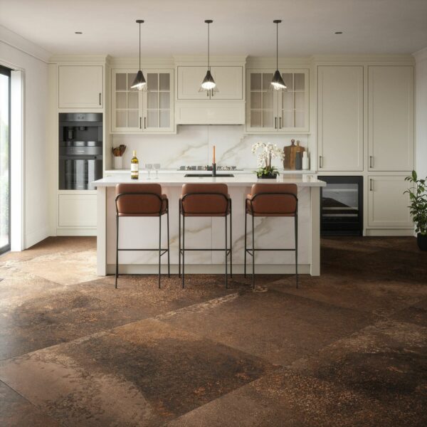 Yuri? Rust Brown 90% Recycled Stone Effect XL Floor Tiles - Image 3