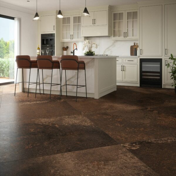 Yuri? Rust Brown 90% Recycled Stone Effect XL Floor Tiles