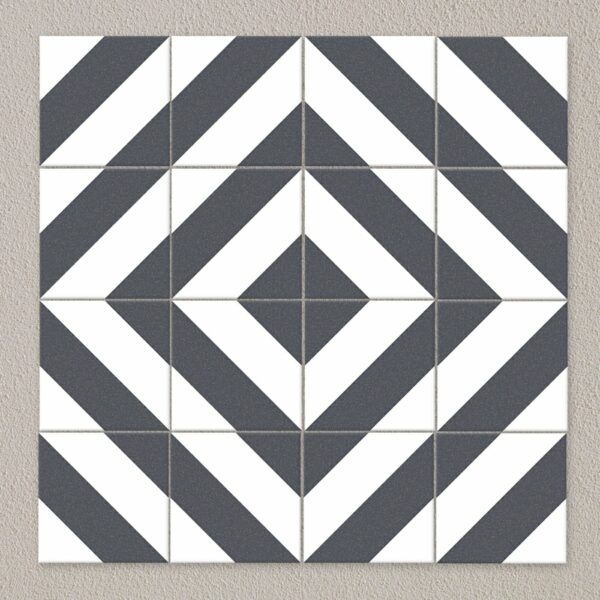 Zebra Black and White Patterned Matt Striped 223x223 Tiles - Image 17