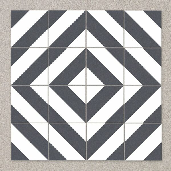 Zebra Black and White Patterned Matt Striped 223x223 Tiles - Image 16