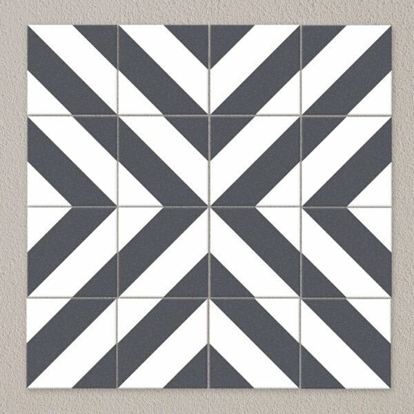 Zebra Black and White Patterned Matt Striped 223x223 Tiles - Image 18