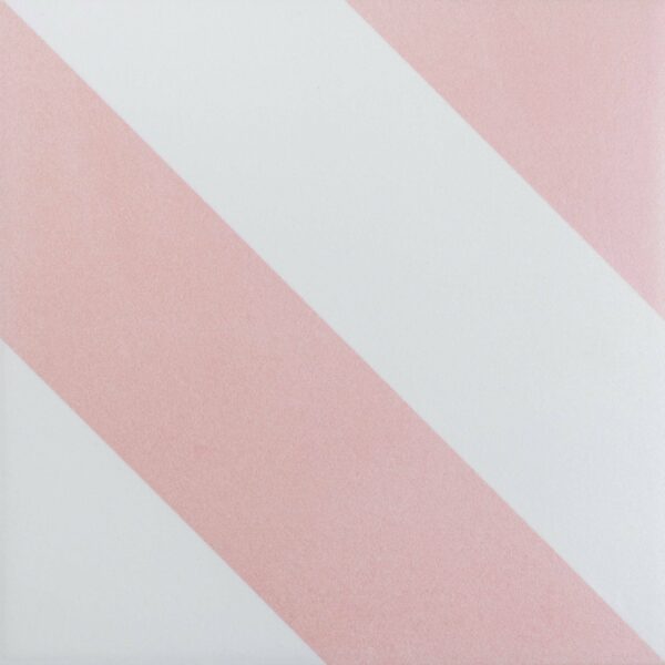 Zebra Pink and White Matt Striped Wall and Floor Tiles - Image 2