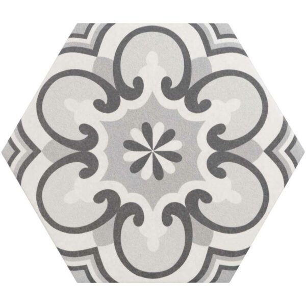 Myth Decor Hexagon Grey and White Matt Wall and Floor Tiles - Image 21