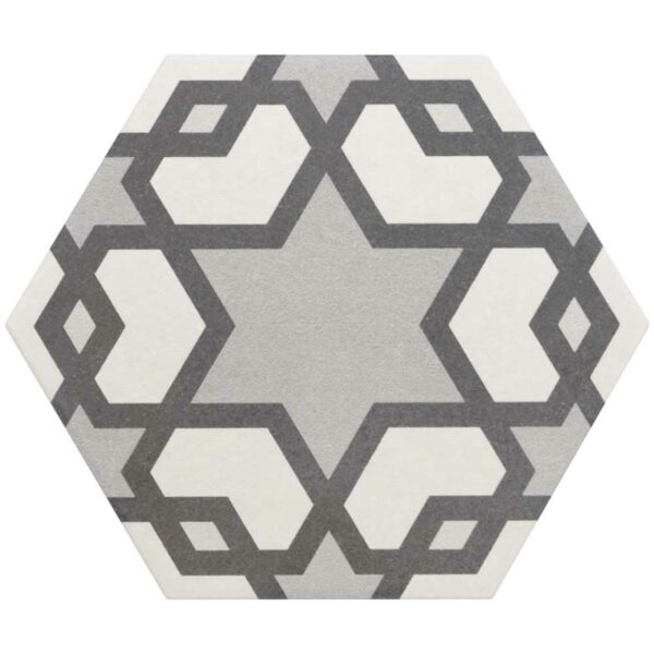 Myth Decor Hexagon Grey and White Matt Wall and Floor Tiles - Image 6