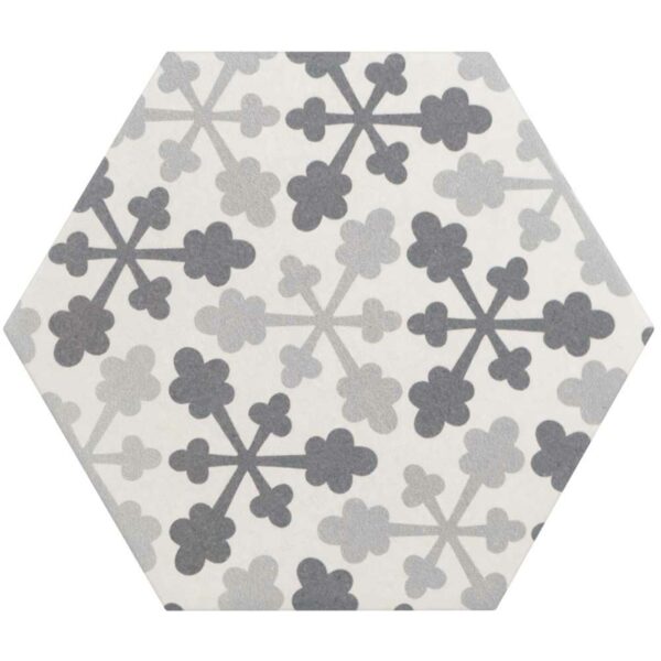 Myth Decor Hexagon Grey and White Matt Wall and Floor Tiles - Image 4