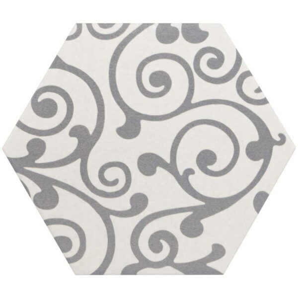 Myth Decor Hexagon Grey and White Matt Wall and Floor Tiles - Image 16