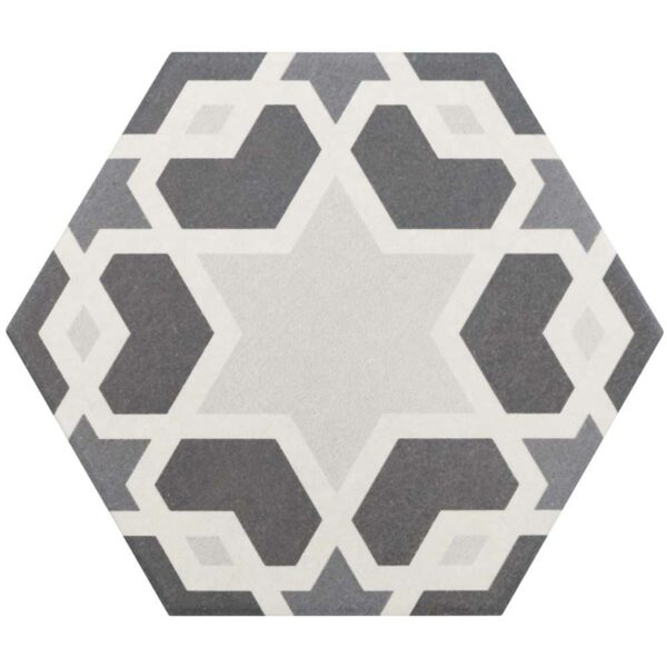 Myth Decor Hexagon Grey and White Matt Wall and Floor Tiles - Image 9