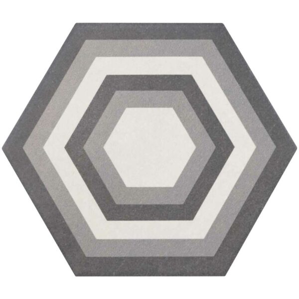 Myth Decor Hexagon Grey and White Matt Wall and Floor Tiles - Image 22