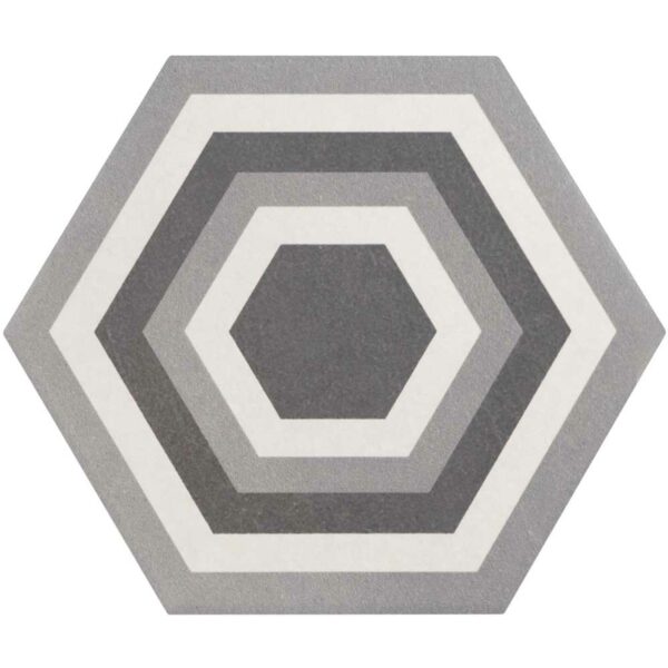 Myth Decor Hexagon Grey and White Matt Wall and Floor Tiles - Image 14