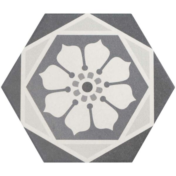 Myth Decor Hexagon Grey and White Matt Wall and Floor Tiles - Image 10