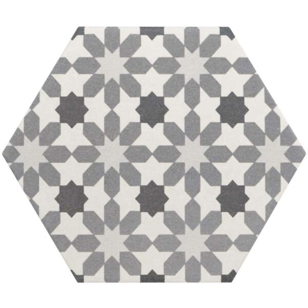 Myth Decor Hexagon Grey and White Matt Wall and Floor Tiles - Image 17