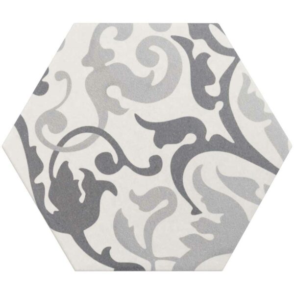 Myth Decor Hexagon Grey and White Matt Wall and Floor Tiles - Image 19